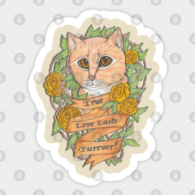 Orange Tabby Cat Sticker by JenStedman73